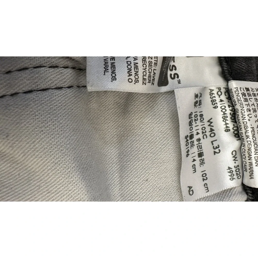 Levi's 501 Faded Black Jeans Men's Size 38x30 Stretch Tapered Jeans ‎ Distress